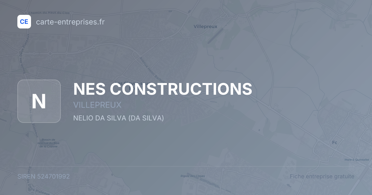 NES CONSTRUCTIONS — 524701992 — fiche entreprise