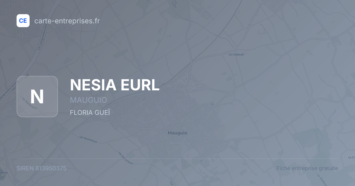 NESIA EURL — 813950375 — fiche entreprise