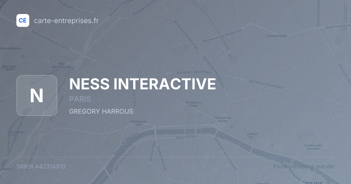 NESS INTERACTIVE — 442314910 — fiche entreprise