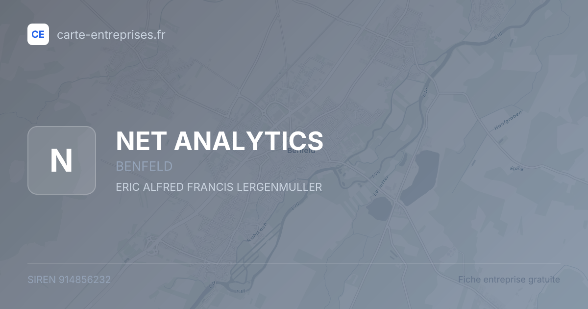 NET ANALYTICS — 914856232 — fiche entreprise