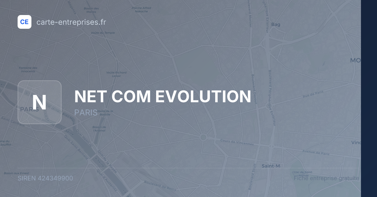 NET COM EVOLUTION — 424349900 — fiche entreprise