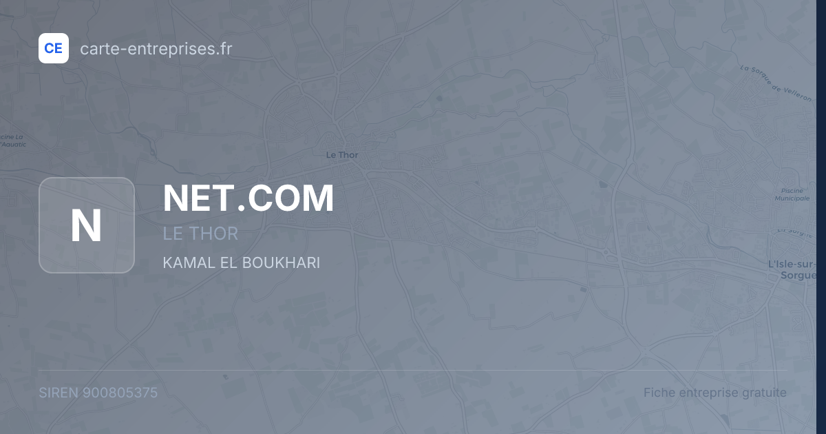 NET.COM — 900805375 — fiche entreprise