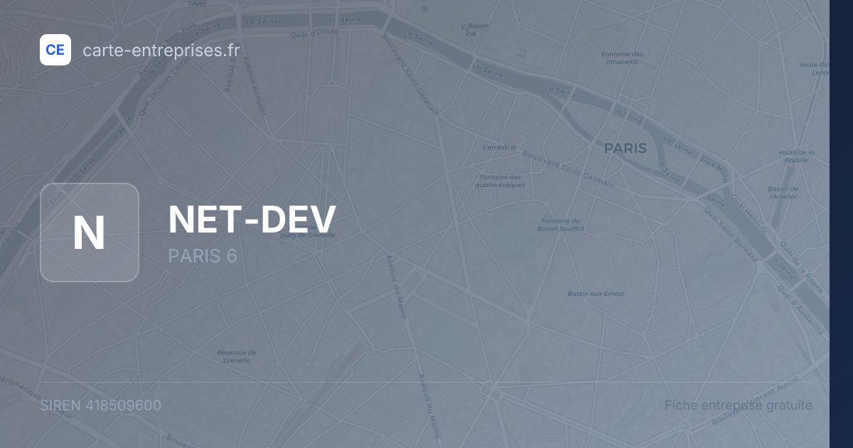 NET-DEV — 418509600 — fiche entreprise