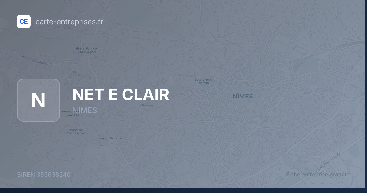 NET E CLAIR — 353638240 — fiche entreprise