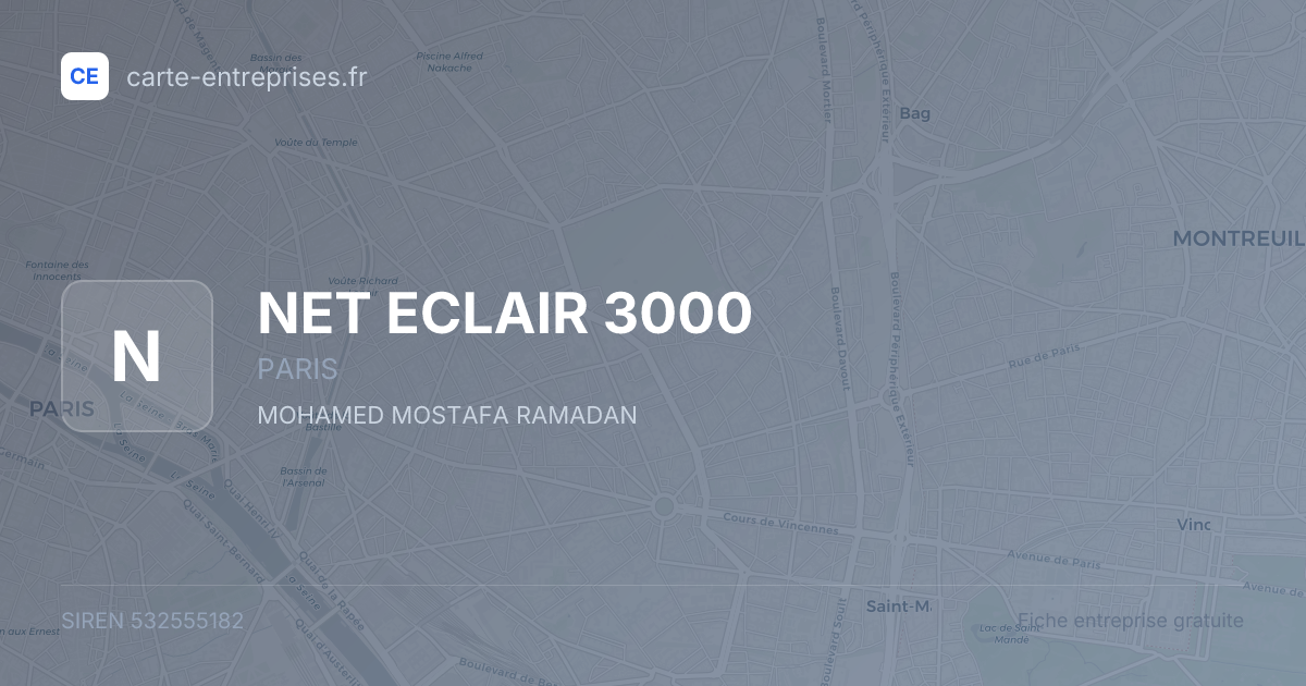 NET ECLAIR 3000 — 532555182 — fiche entreprise