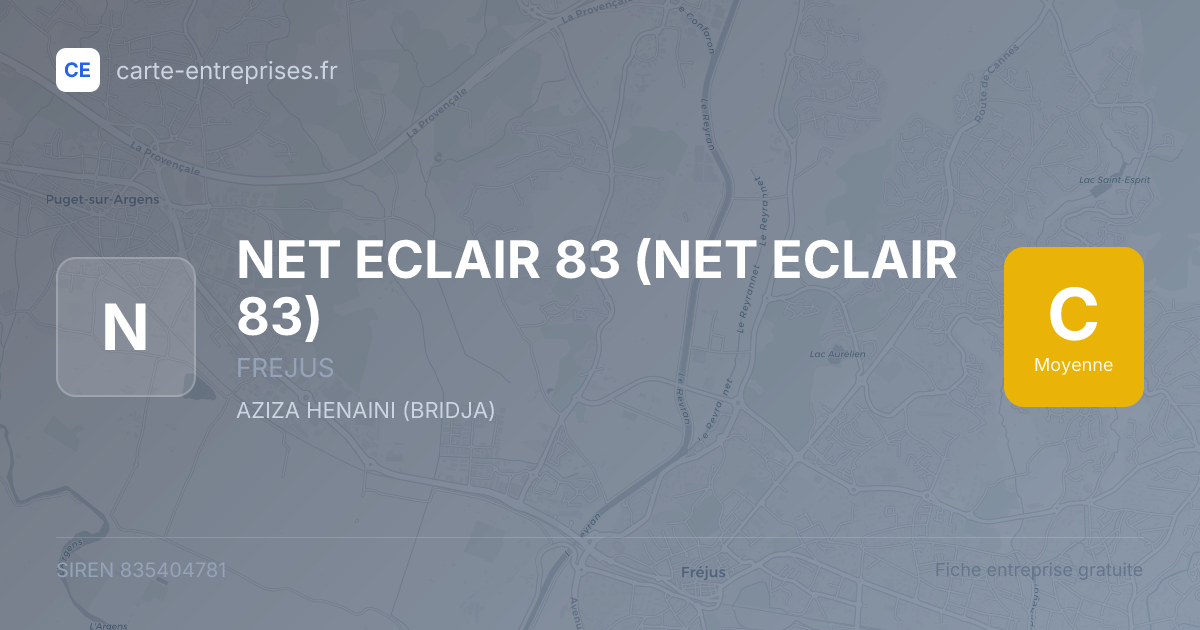 NET ECLAIR 83 — 835404781 — fiche entreprise