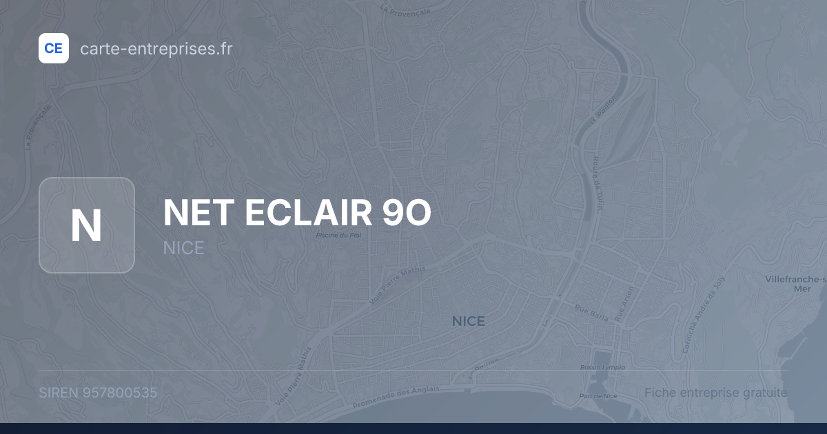 NET ECLAIR 9O — 957800535 — fiche entreprise