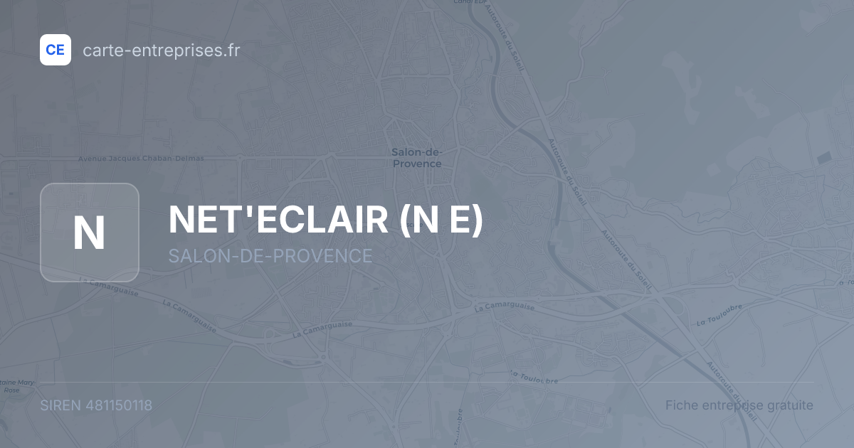 NET'ECLAIR (N E) — 481150118 — fiche entreprise