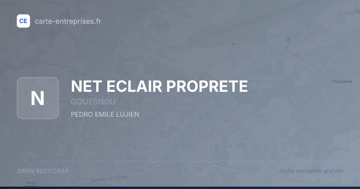 NET ECLAIR PROPRETE — 882412844 — fiche entreprise