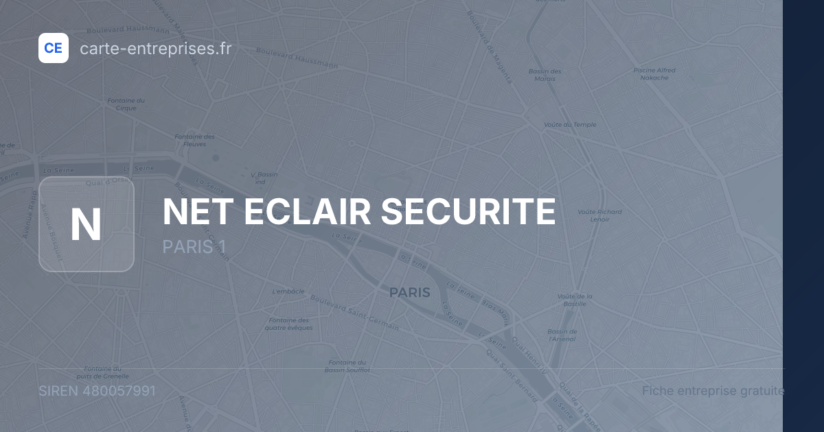 NET ECLAIR SECURITE — 480057991 — fiche entreprise