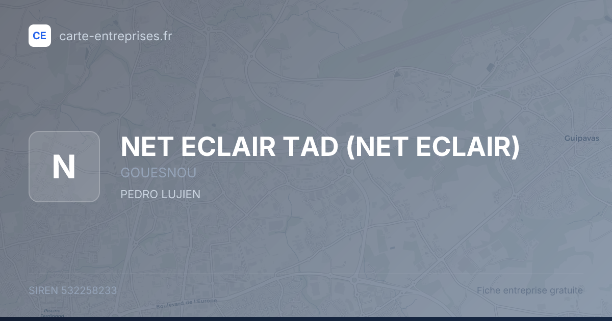 NET ECLAIR TAD (NET ECLAIR) — 532258233 — fiche entreprise