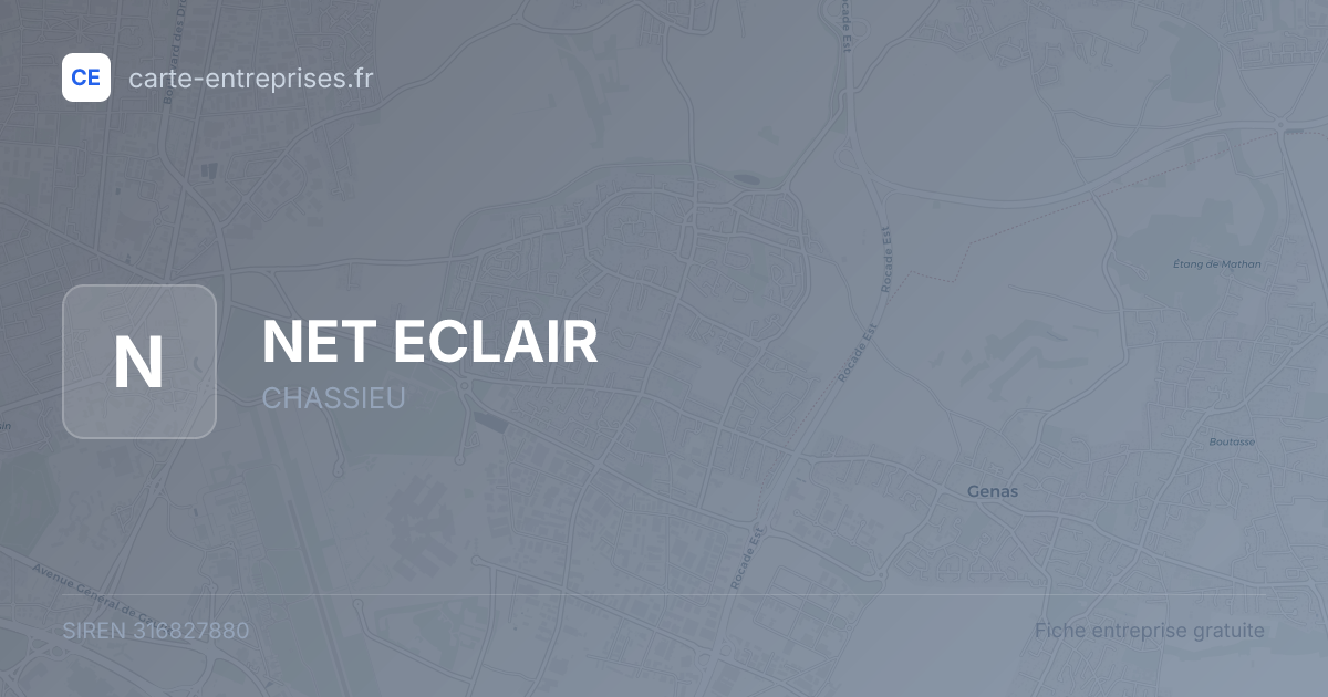 NET ECLAIR — 316827880 — fiche entreprise