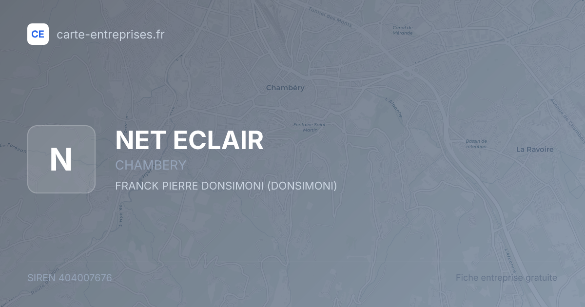 NET ECLAIR — 404007676 — fiche entreprise