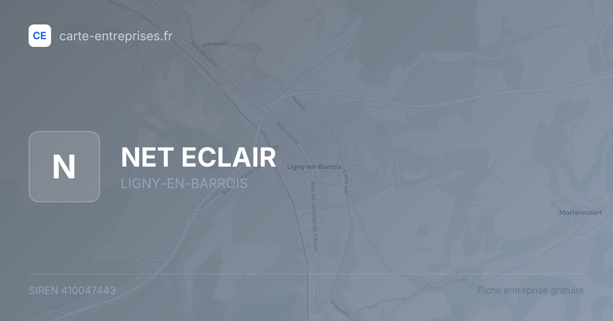NET ECLAIR — 410047443 — fiche entreprise
