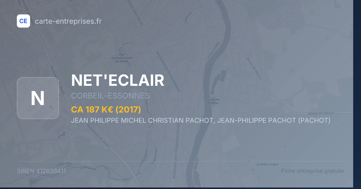 NET'ECLAIR — 412639411 — fiche entreprise