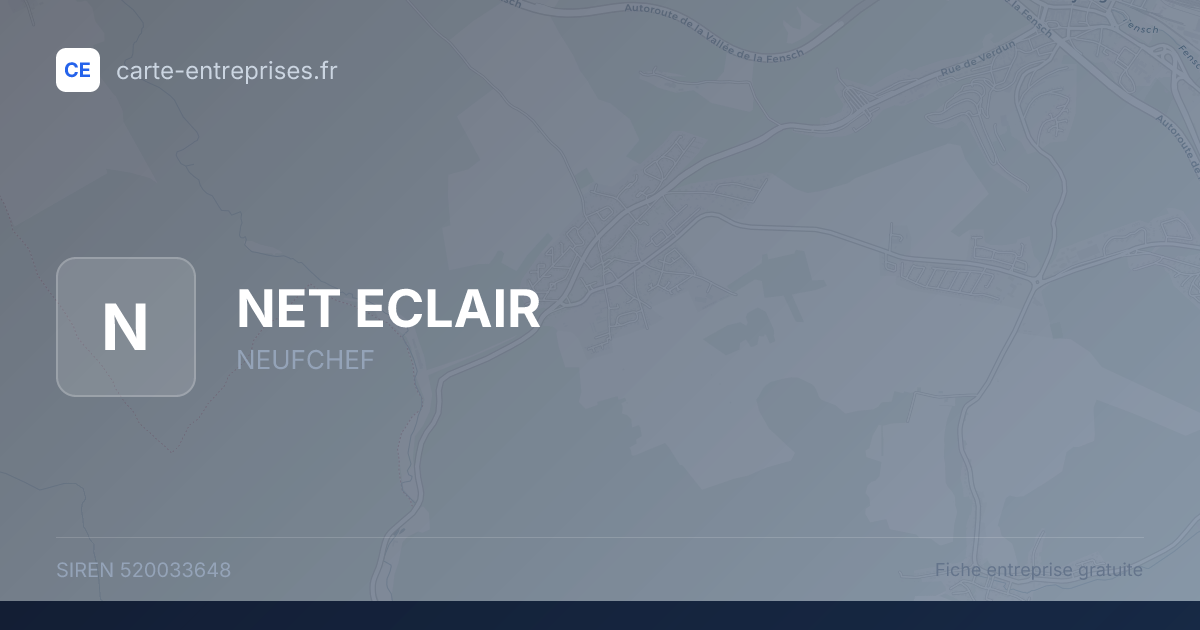NET ECLAIR — 520033648 — fiche entreprise