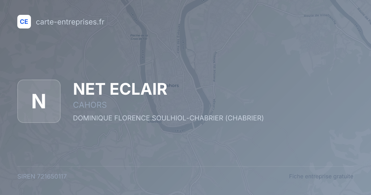 NET ECLAIR — 721650117 — fiche entreprise