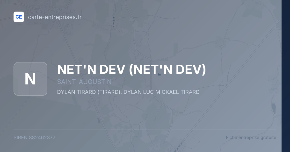 NET'N DEV — 882462377 — fiche entreprise