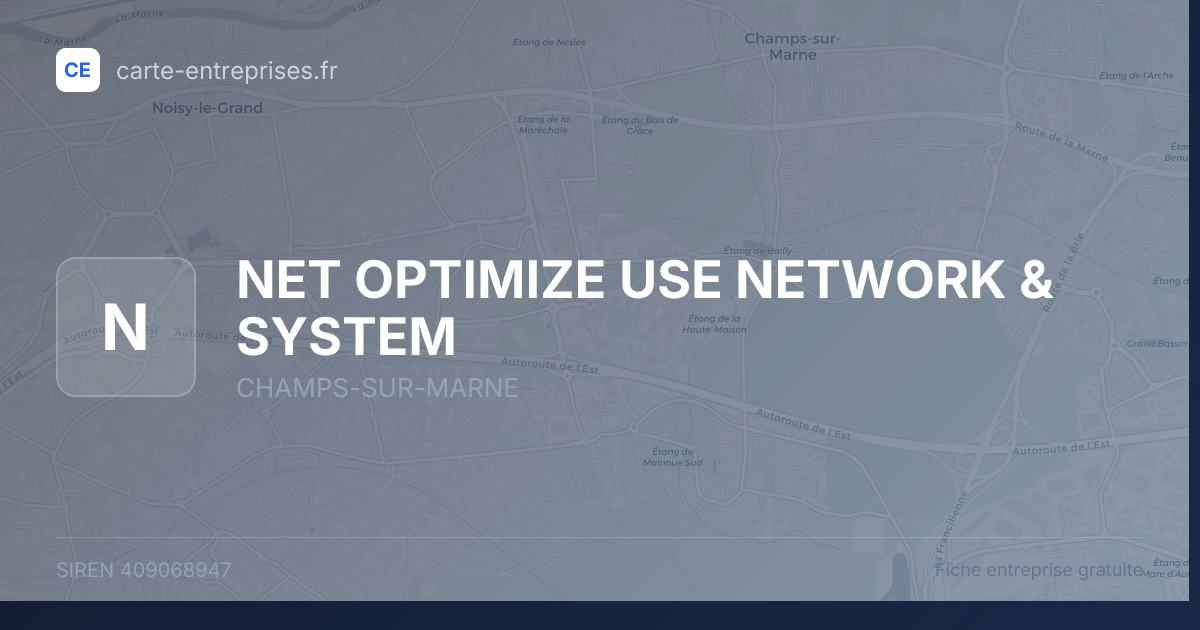 NET OPTIMIZE USE NETWORK & SYSTEM — 409068947 — fiche entreprise