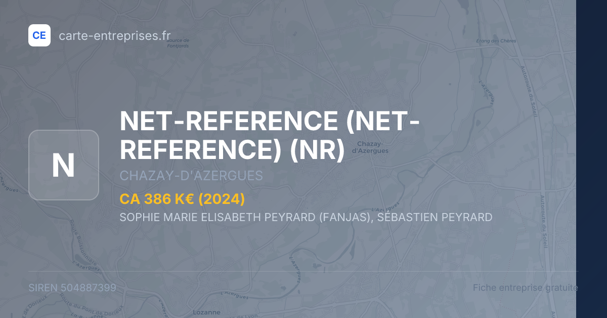 NET-REFERENCE (NET-REFERENCE) (NR) — 504887399 — fiche entreprise