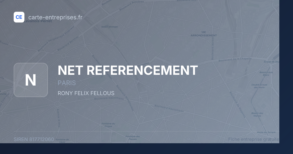 NET REFERENCEMENT — 817712060 — fiche entreprise