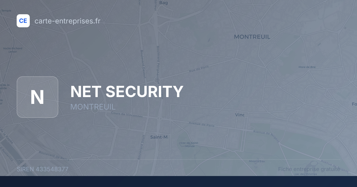 NET SECURITY — 433548377 — fiche entreprise