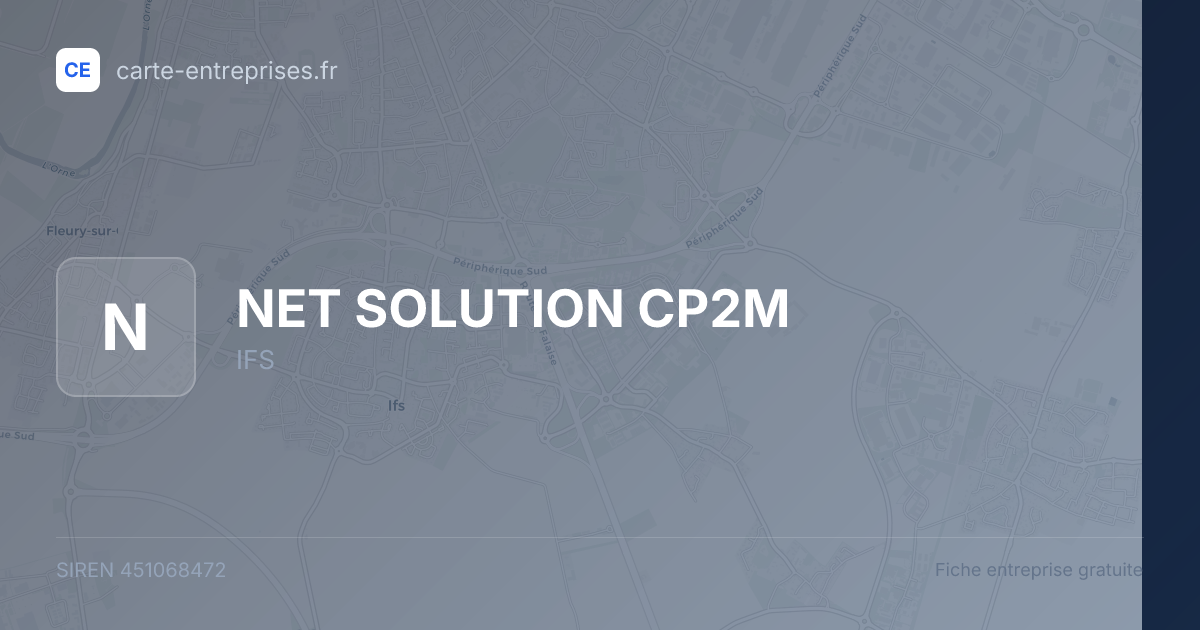 NET SOLUTION CP2M — 451068472 — fiche entreprise