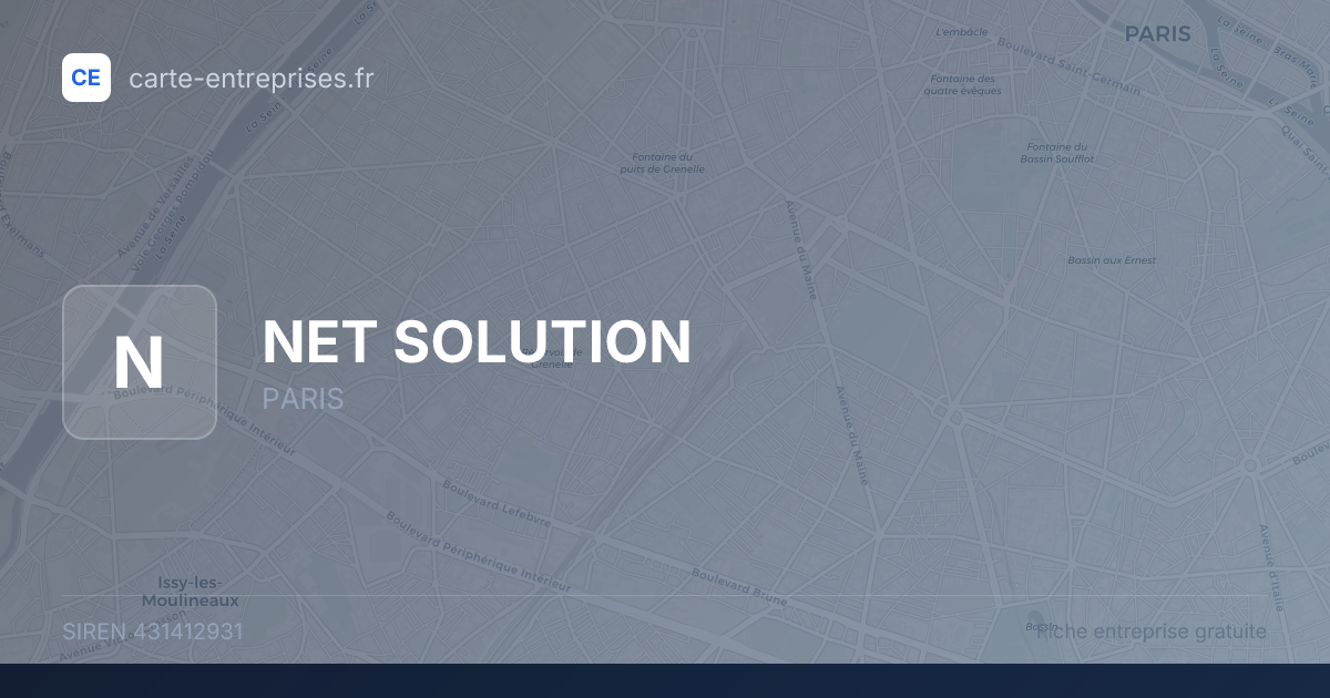 NET SOLUTION — 431412931 — fiche entreprise