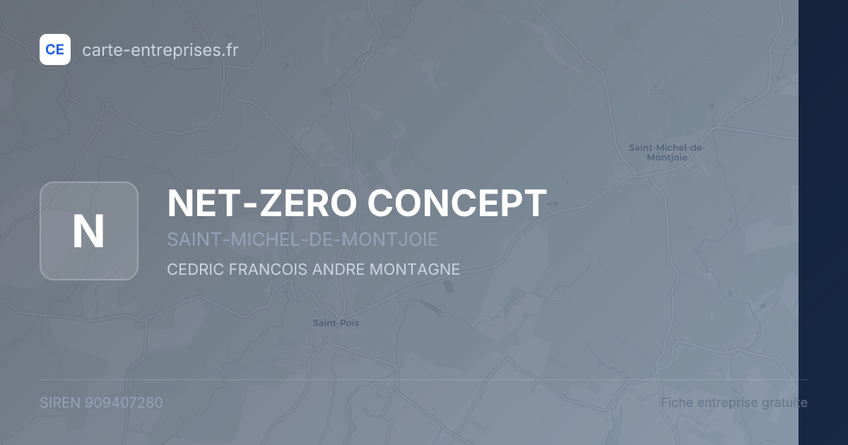 NET-ZERO CONCEPT — 909407280 — fiche entreprise
