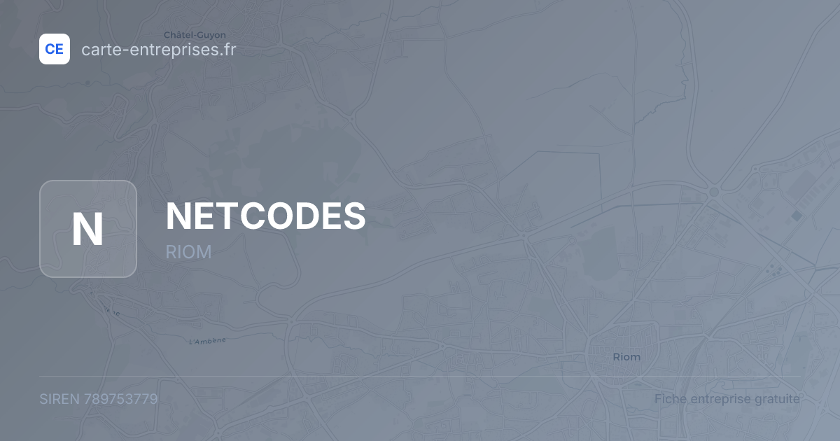 NETCODES — 789753779 — fiche entreprise