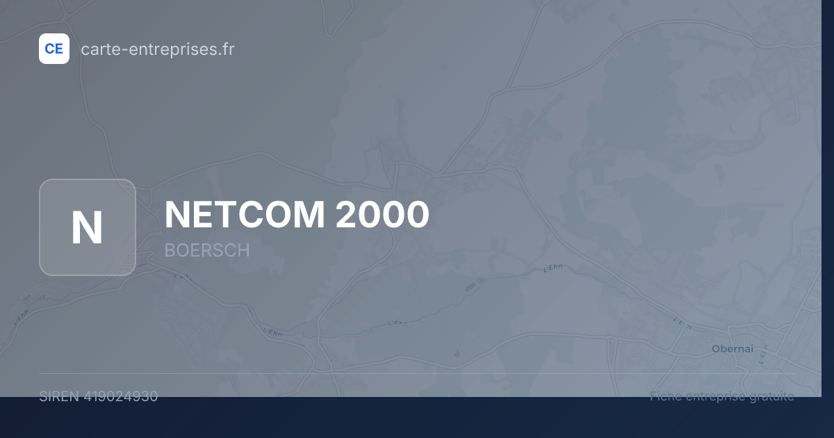 NETCOM 2000 — 419024930 — fiche entreprise