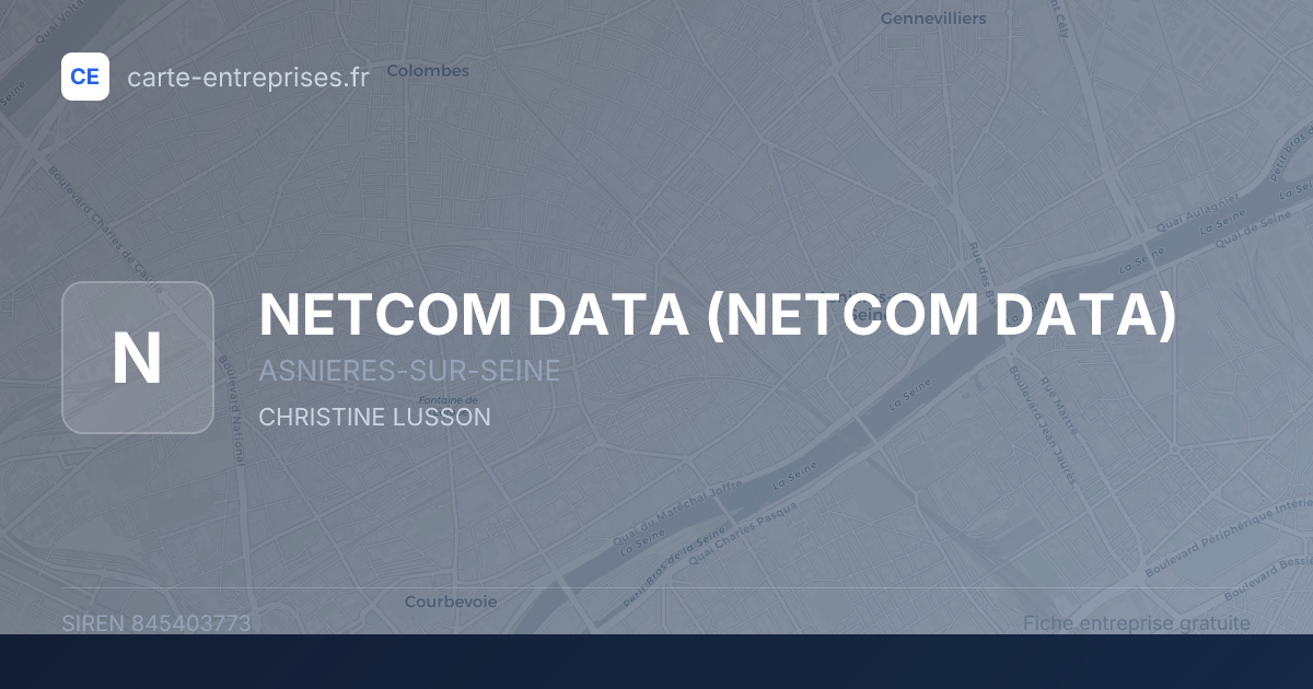NETCOM DATA — 845403773 — fiche entreprise