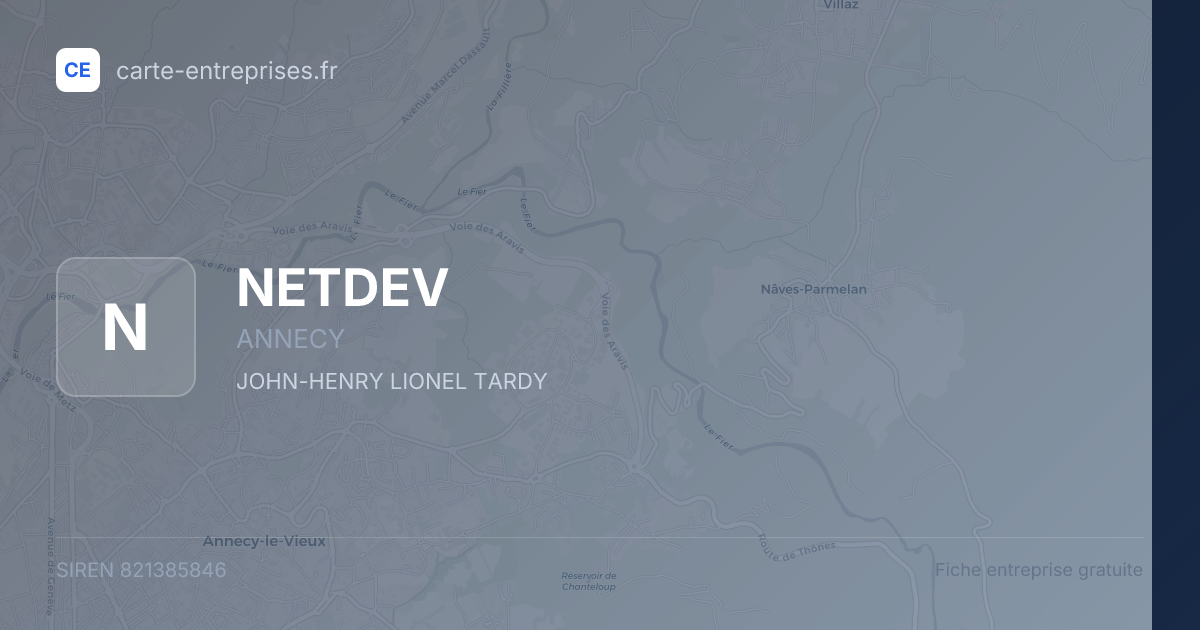 NETDEV — 821385846 — fiche entreprise