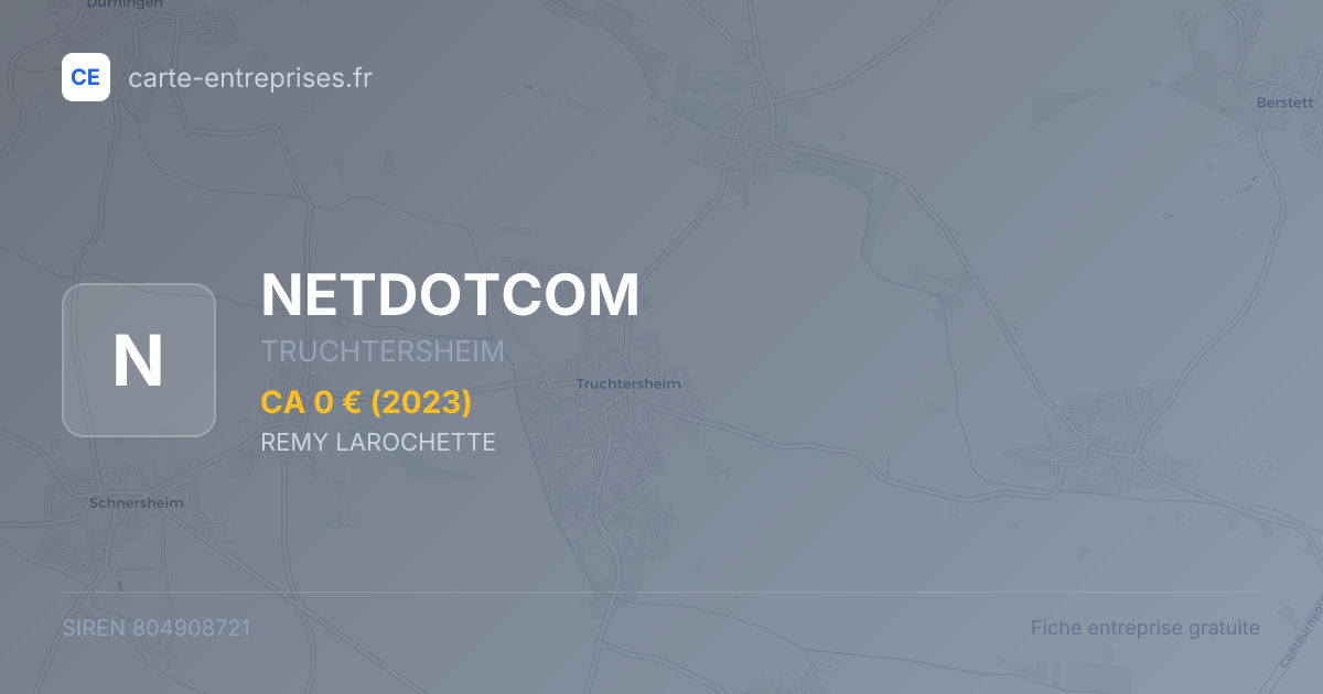 NETDOTCOM — 804908721 — fiche entreprise