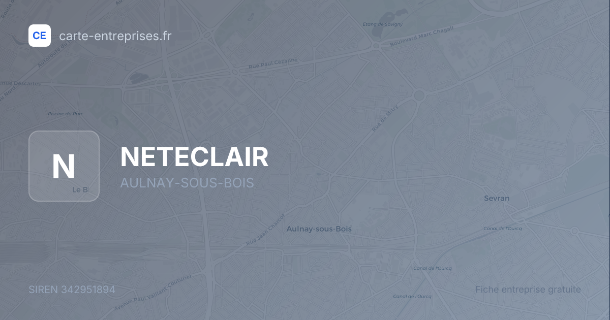 NETECLAIR — 342951894 — fiche entreprise
