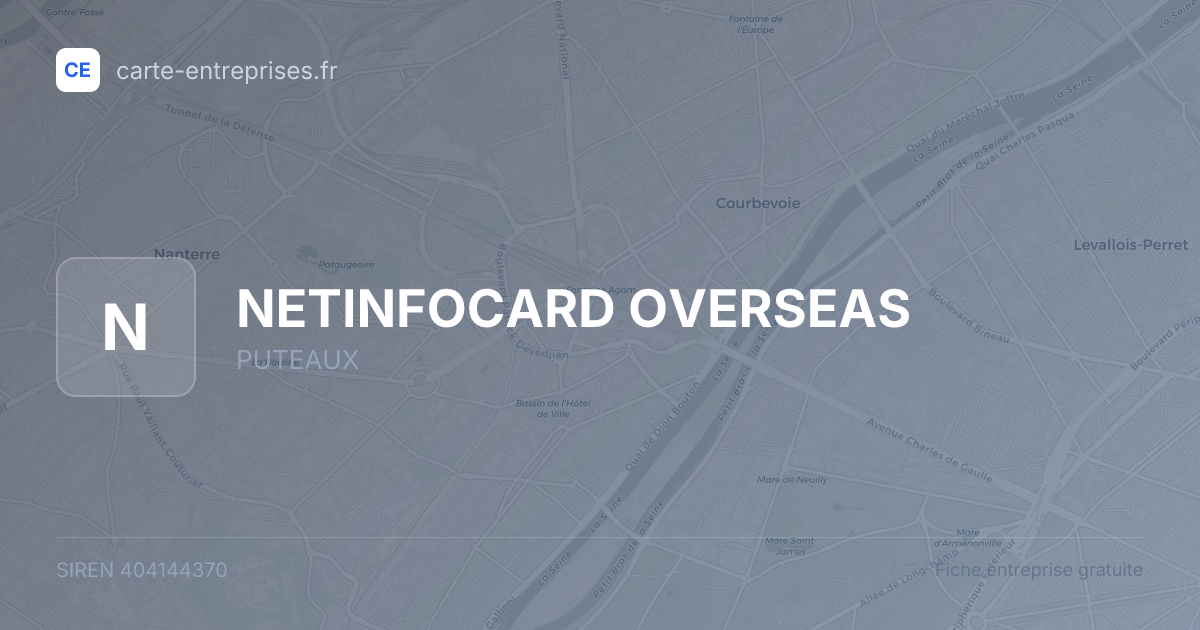 NETINFOCARD OVERSEAS — 404144370 — fiche entreprise