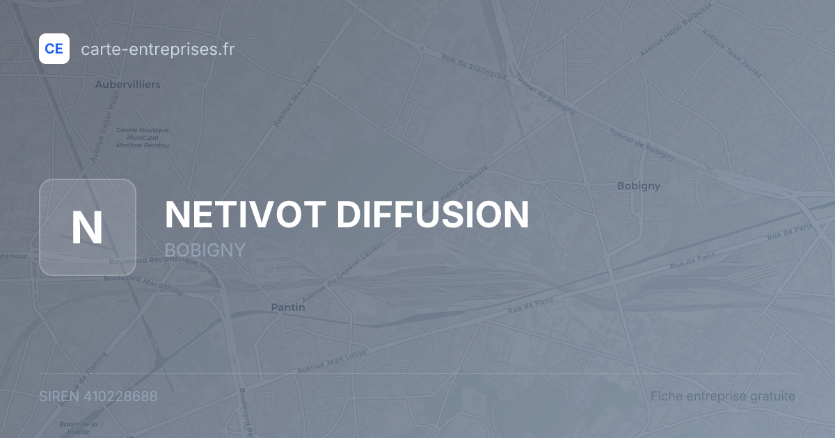 NETIVOT DIFFUSION — 410228688 — fiche entreprise