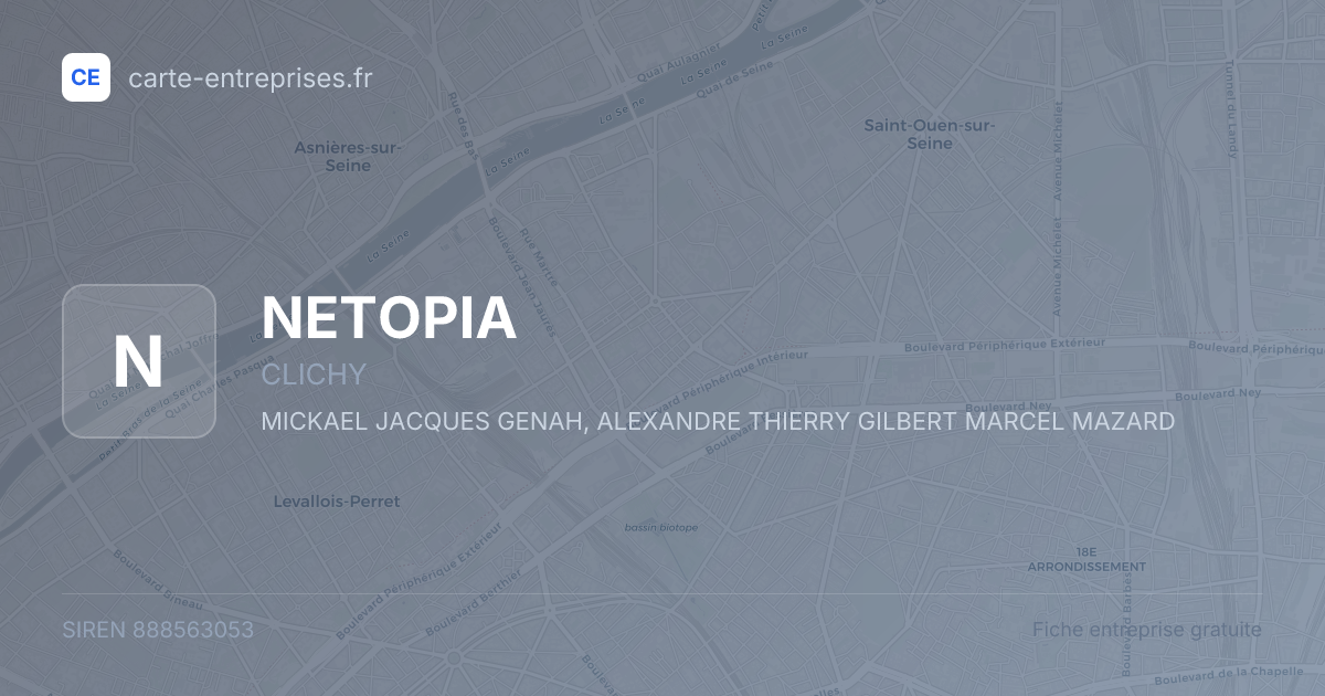 NETOPIA — 888563053 — fiche entreprise