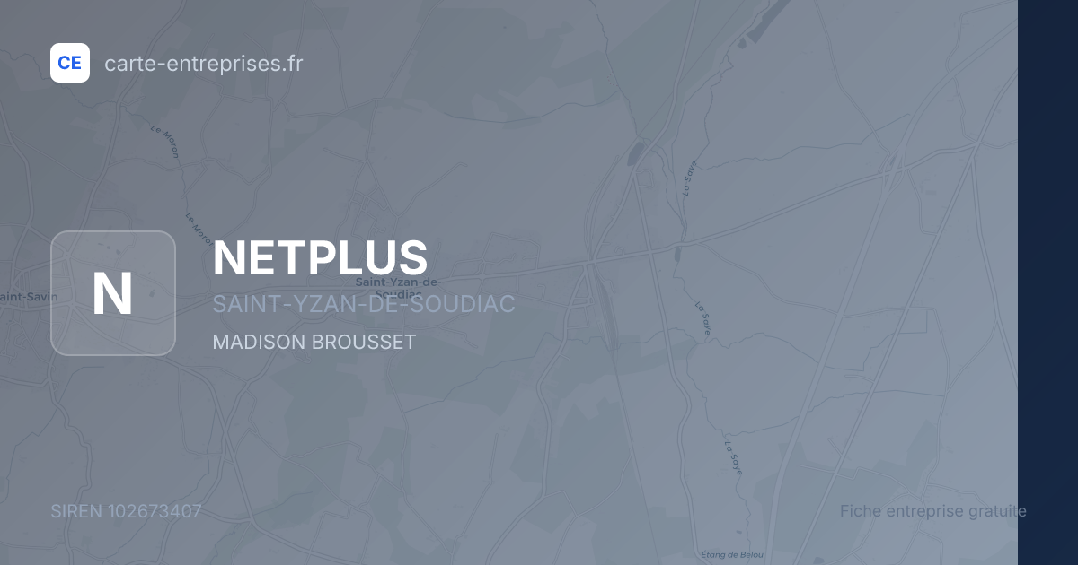 NETPLUS — 102673407 — fiche entreprise