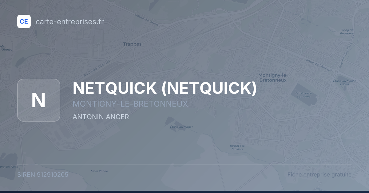 NETQUICK — 912910205 — fiche entreprise