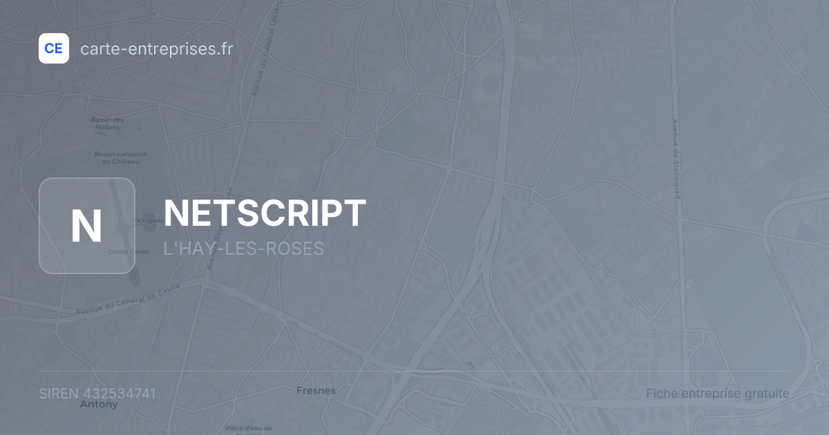 NETSCRIPT — 432534741 — fiche entreprise