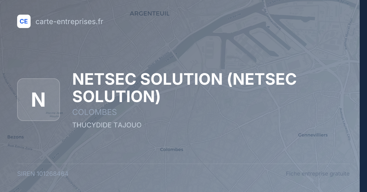 NETSEC SOLUTION — 101268464 — fiche entreprise
