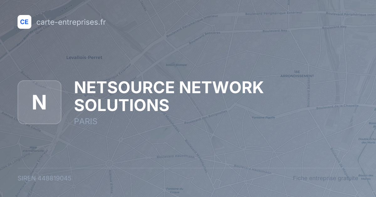 NETSOURCE NETWORK SOLUTIONS — 448819045 — fiche entreprise