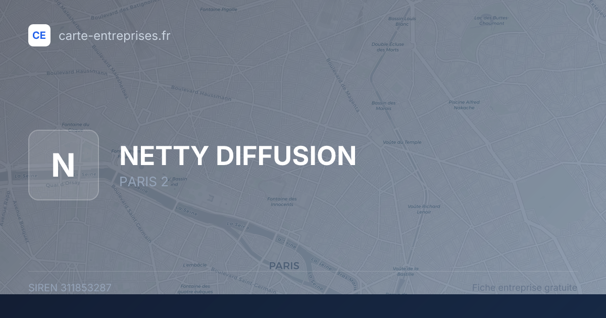 NETTY DIFFUSION — 311853287 — fiche entreprise