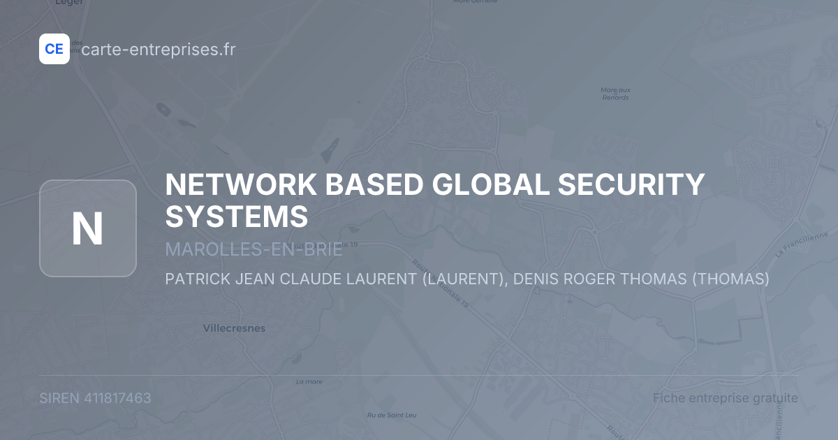 NETWORK BASED GLOBAL SECURITY SYSTEMS — 411817463 — fiche entreprise
