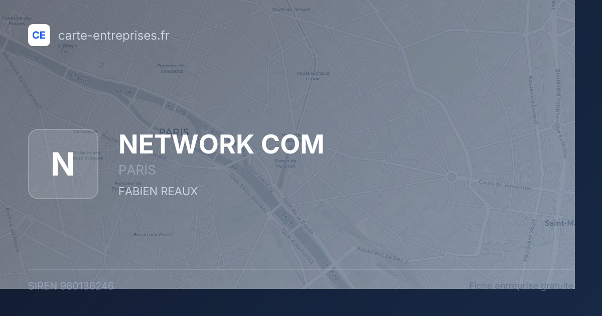 NETWORK COM — 980136246 — fiche entreprise