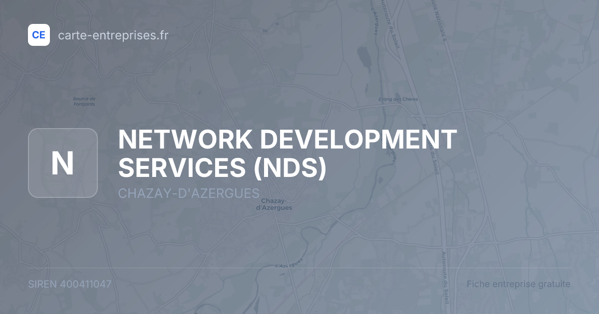 NETWORK DEVELOPMENT SERVICES (NDS) — 400411047 — fiche entreprise