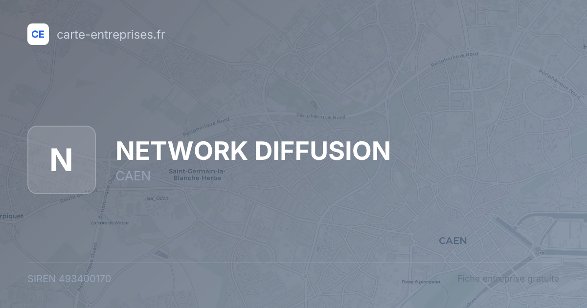 NETWORK DIFFUSION — 493400170 — fiche entreprise