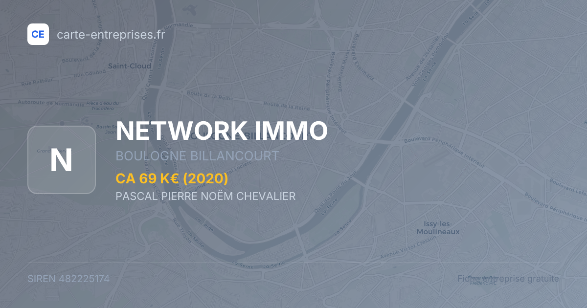 NETWORK IMMO — 482225174 — fiche entreprise