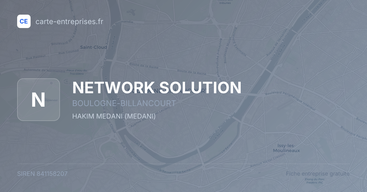 NETWORK SOLUTION — 841158207 — fiche entreprise
